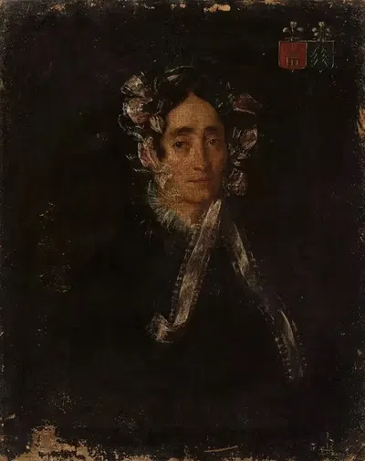 Портрет женщины в чепце by Феликс Печарский, 1828 — digital art print download