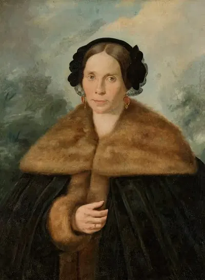 Портрет миссис Рудовской by Феликс Печарский, 1848 — digital art print download