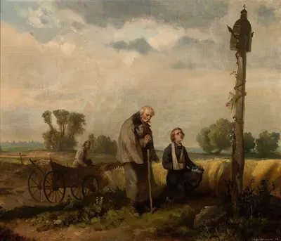 Возвращение сына (повстанца) by Францишек Костжевский, 1861 — digital art print download