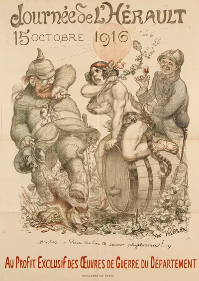 Journée de L'HERAULT 15 OCTOBRE 1916 AU PROFIT EXCLUSIF DES ŒUVRES DE GUERRE DU DEPARTEMENT. by Адольф Леон Виллет, 1916 —…