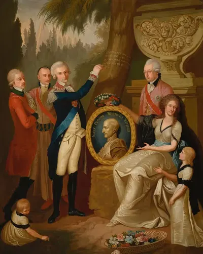 Портрет семьи Прозор by Францишек Смуглевич, 1789 — digital art print download