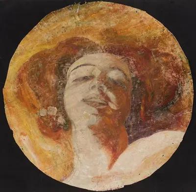 Голова рыжеволосой женщины by Францишек Жмурко, 1890 - 1910 — digital art print download