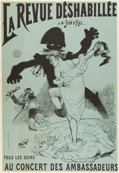 LA REVUE DESHABILLEE DE MR JEAN D'ARC- TOUS LES SOIRS AU CONCERT DES AMBASSADEURS by Адольф Леон Виллет — digital art print…