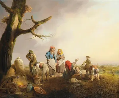 The potato pickers by Friedrich Otto Georgi — digital art print download