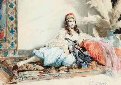 The favourite by Gustavo Simoni, 1874 — digital art print download