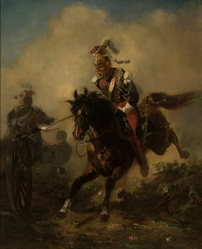 Легкий кавалерист в атаке by Генрик Пиллати — digital art print download