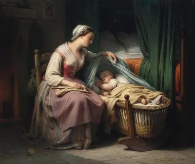 Сладкие сны by Ипполит Доминик Хольфельд, 1861 — digital art print download
