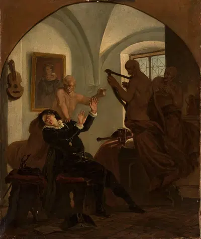 Bakfark, lutenist of Queen Bona by Ignacy Gierdziejewski, 1856 — digital art print download