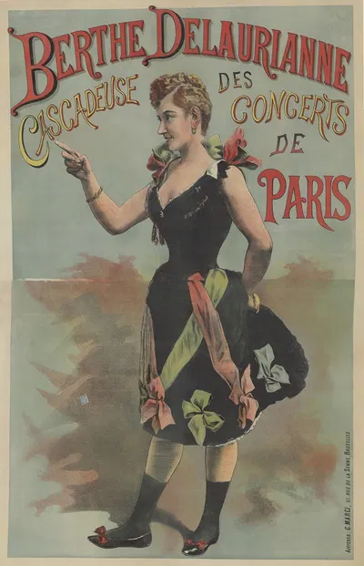 Berthe Delaurianne, cascadeuse des concerts de Paris by Affiches G. Marci, 1890 — digital art print download