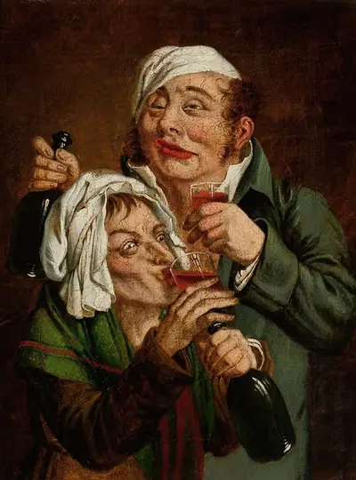 Пара пьяниц by Ян Феликс Пиварский — digital art print download