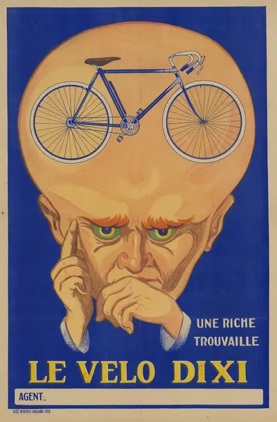 Une riche trouvaille. Le vélo Dixi by Affiches Gaillard, 1930 — digital art print download