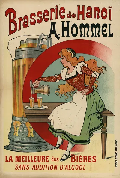 Brasserie de Hanoï. A Hommel, la meilleure des bières by Eugène Pichot, 1899 — digital art print download
