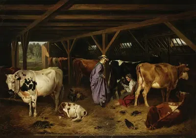 In the barn by Józef Brodowski, 1872 — digital art print download