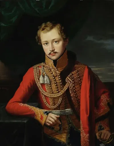 Портрет офицера by Юзеф Олежкевич, 1819 — digital art print download