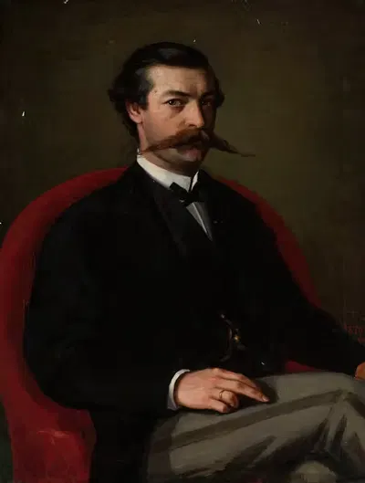 Портрет мужчины by Кароль Миллер, 1870 — digital art print download
