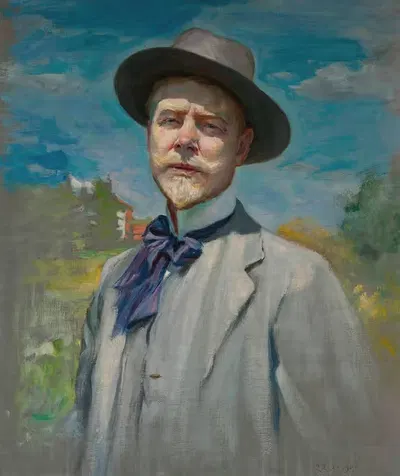Self-portrait by Kazimierz Mordasewicz, 1907 — digital art print download