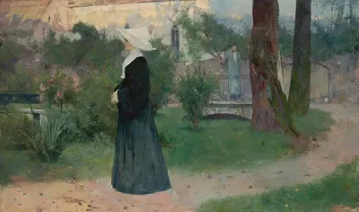 Дочь милосердия в больничном саду by Константы Маньковский, 1890 — digital art print download