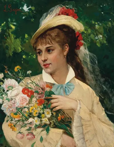 The flower girl by Leonardo Gasser — digital art print download