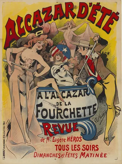 Alcazar d'Eté. A l'Alcazar de la fourchette, revue de Mr Eugène Héros by Альфред Шубрак, 1898 — digital art print download