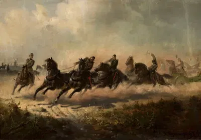 Артиллерийская атака by Максимилиан Гиеримский — digital art print download