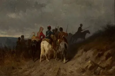 Разведка кубанскими казаками by Максимилиан Гиеримский — digital art print download