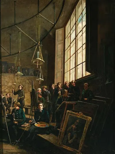 Интерьер Академии изящных искусств в Варшаве by Марцин Залеский, 1858 — digital art print download