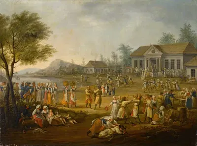 Дожинки (праздник урожая) by Михаил Стахович, 1821 — digital art print download