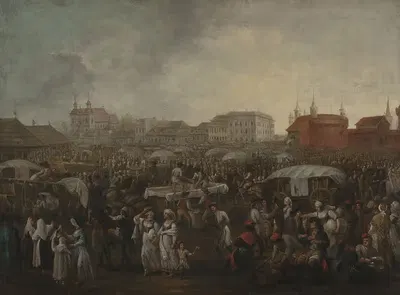 Рынок Клепарж by Михаил Стахович, 1821 — digital art print download
