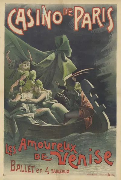 Casino de Paris. Les Amoureux de Venise, ballet en 4 tableaux by Альфред Шубрак, 1890 — digital art print download