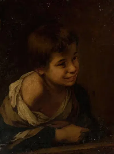 Head of a boy by Pantaleon Szyndler, 1880 — digital art print download