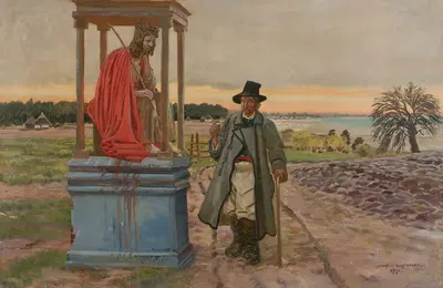 Merciful Christ by Stanisław Masłowski, 1921 — digital art print download