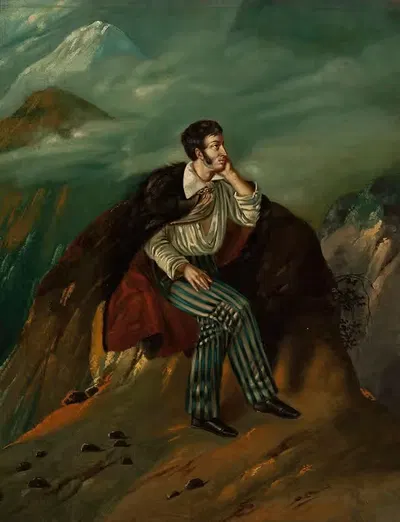 Portrait of Adam Mickiewicz on the rock of Judah by Walenty Wańkowicz — digital art print download