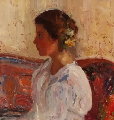 Portrait of Liza Pareńska by Witold Wojtkiewicz, 1906 — digital art print download