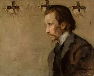 Portrait of Zygmunt Skirgiełło, musician by Witold Wojtkiewicz, 1906 — digital art print download