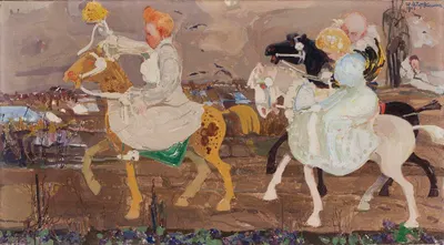Procession, from the series “Children’s poses” by Witold Wojtkiewicz, 1908 — digital art print download