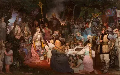 Крещение Литвы by Владислав Чесельский, 1900 — digital art print download