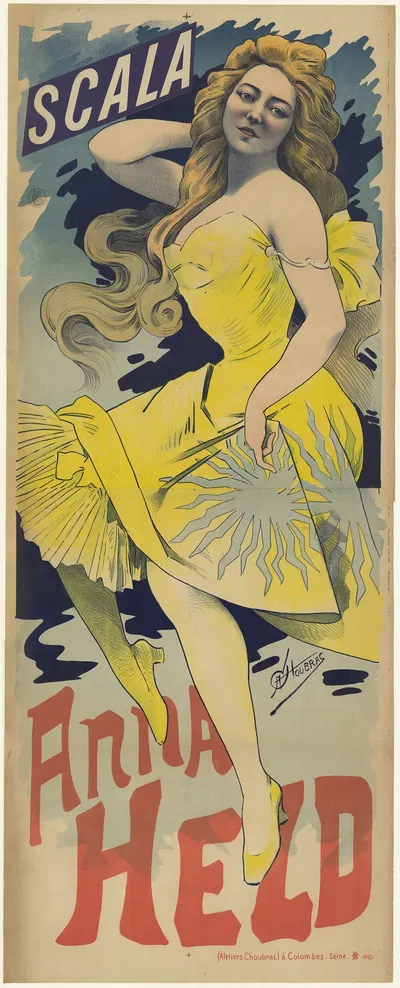 Scala. Anna Held by Альфред Шубрак, 1890 — digital art print download