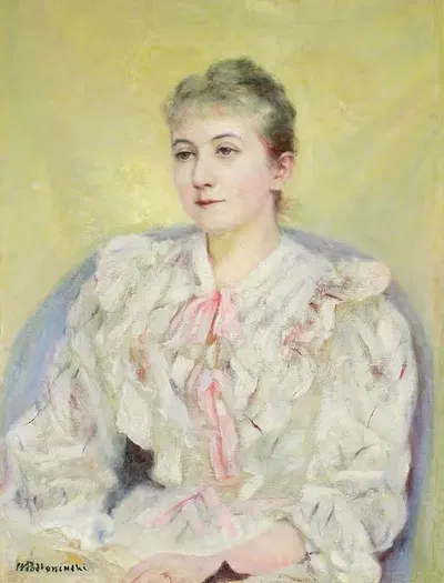 Portrait of a woman by Władysław Podkowiński, 1891 — digital art print download