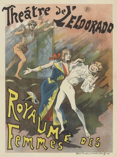 Théâtre de l'Eldorado, royaume des femmes by Альфред Шубрак, 1897 — digital art print download
