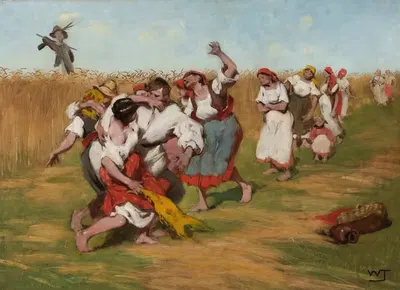 Уборка урожая by Влодзимеж Тетмайер, 1911 — digital art print download
