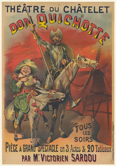 Théatre du Chatelet. Don Quichotte… pièce à grand spectacle et 3 actes et 20 tableaux par Mr Victorien Sardou by Альфред…