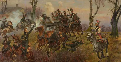 Пожар батареи – Рашин by Войцех Коссак, 1913 — digital art print download