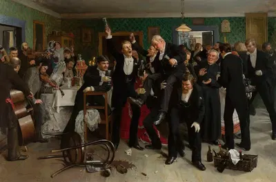 Тост на свадьбе by Войцех Пеховский, 1881 — digital art print download