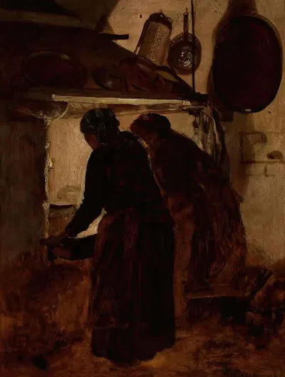Женщины у плиты by Войцех Пеховский, 1888 — digital art print download
