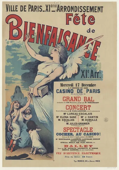 Ville de Paris XIe arrondissement. Fête de bienfaisance du XIe Arrondissement by Альфред Шубрак, 1880 — digital art print…