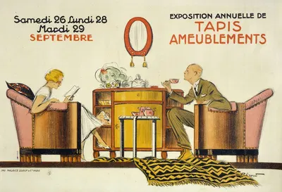 Samedi 26 Lundi 28 Mardi 29 SEPTEMBRE EXPOSITION ANNUELLE DE TAPIS AMEUBLEMENTS by Андре Пекуд, 1925 — digital art print…