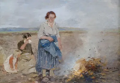 На сборе картофеля by Хуго Мюлиг — digital art print download