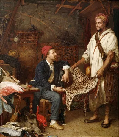 The French naturalist in Algiers by John Evan Hodgson, 1879 — digital art print download