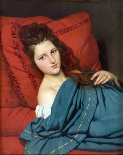 Женщина, лежащая на диване by Жозеф-Дезире Курт, 1829 — digital art print download