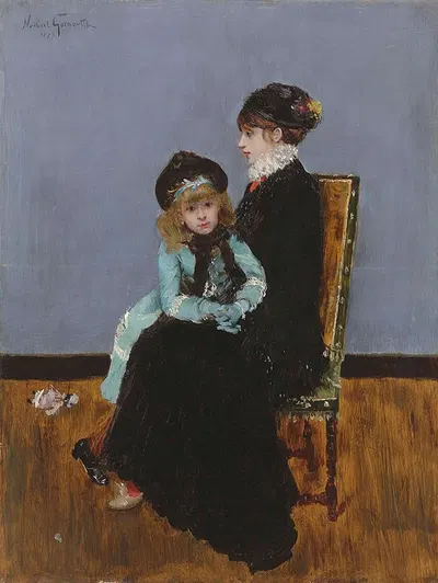 L'elegance; Mère et fille by Norbert Goeneutte, 1879 — digital art print download